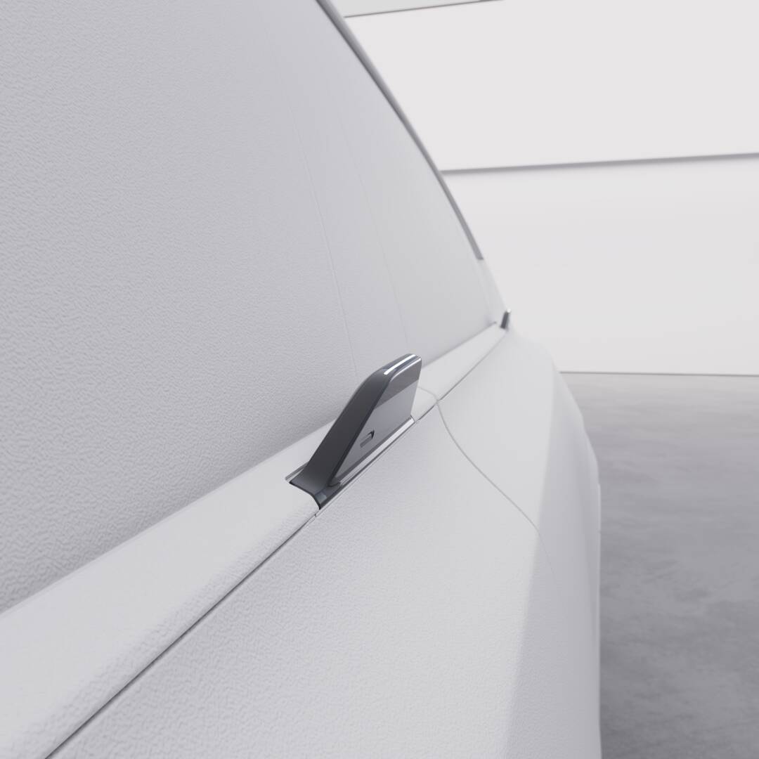 Rammeløst dørhåndtak på Volvo EX60